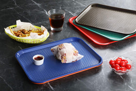 New Star Foodservice blue tray transport-ready design from counter to table