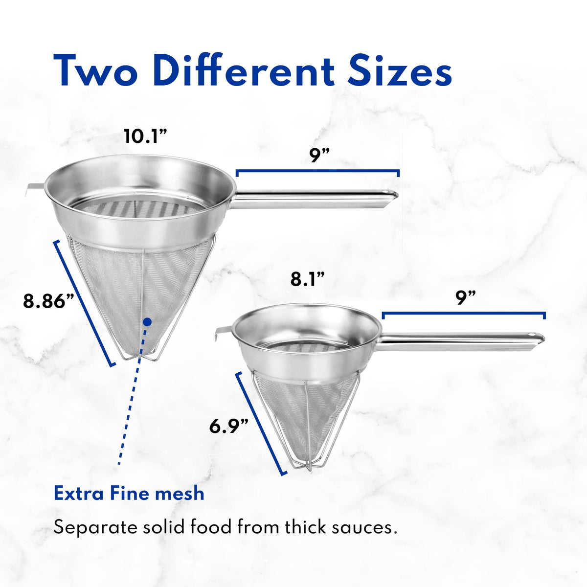 New Star Foodservice 10-inch strainer is a versatile tool for jams and soups.