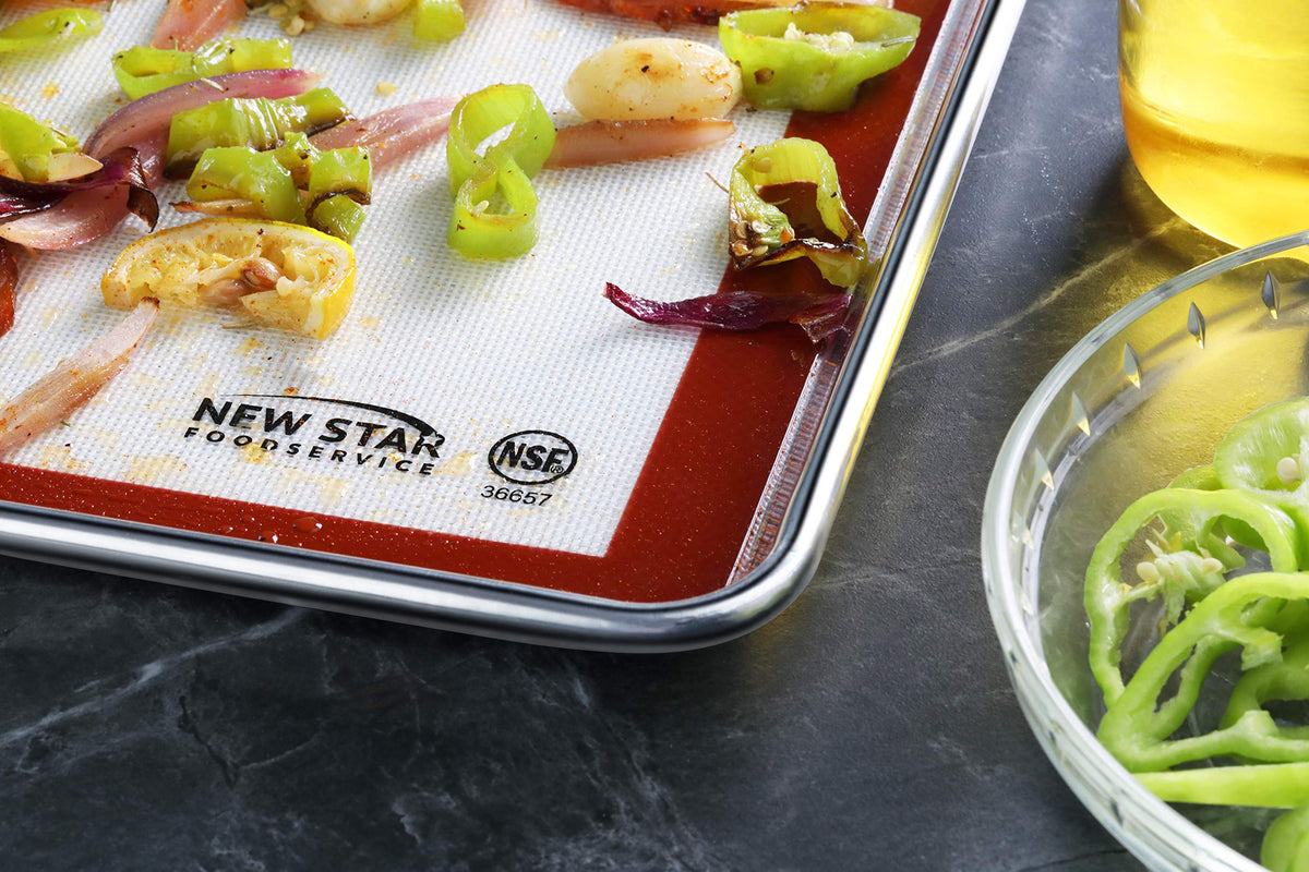 New Star silicone mat withstands oven and freezer temps for versatile kitchen use.