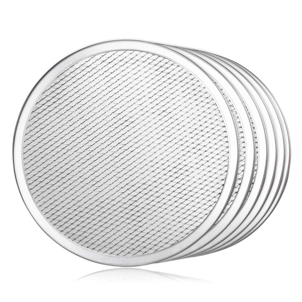 New Star Foodservice 10-inch seamless pizza screen for fast high-volume baking