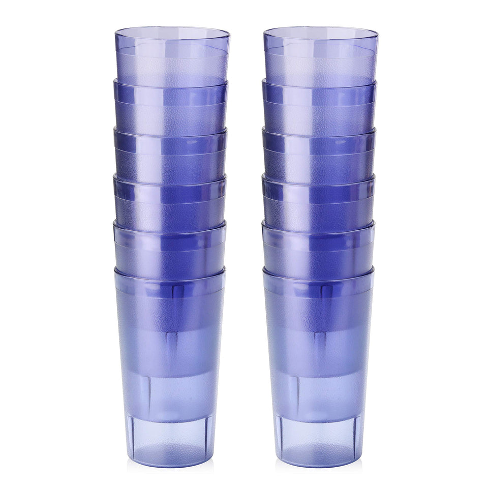 New Star Foodservice blue 12 oz polycarbonate tumbler for durable restaurant service