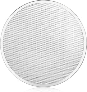 New Star Foodservice seamless aluminum pizza screen close-up with smooth edges for snag-free prep.