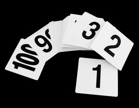 New Star Foodservice bold black numbers on white background improve visibility at every table.