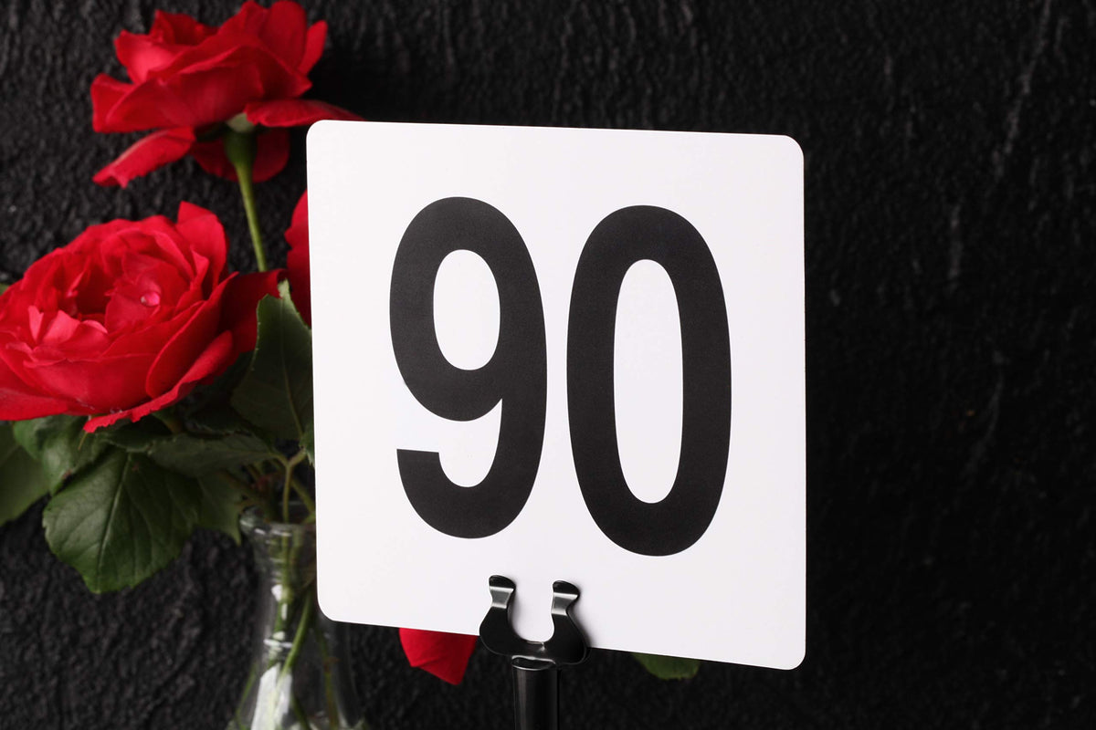 New Star Foodservice table numbers streamline service flows during dine-in events.