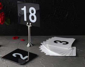 New Star Foodservice 4x4-inch cards are easy to clean for fast turnover.