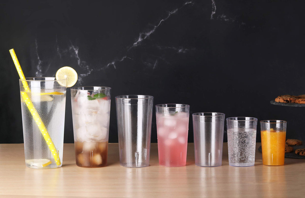 New Star Foodservice 12oz tumbler in restaurant setting for service