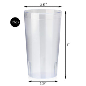 New Star Foodservice 12oz tumbler stacked, space-saving design