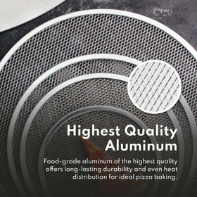 New Star Foodservice 12-inch pizza baking screen lightweight construction ideal for quick handling.