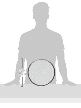 New Star Foodservice 12-inch pizza baking screen seam closeup shows seamless design reducing dough tearing.
