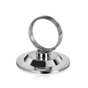 Silver 1.5-inch table card stand for elegant wedding and banquet signage