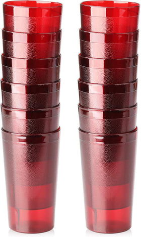 New Star Foodservice red 20oz polycarbonate tumbler front view for busy service