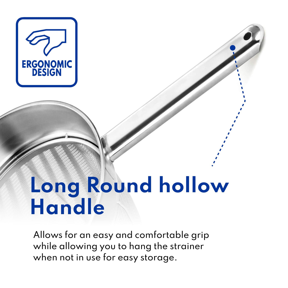 New Star Reinforced Bouillon Strainer 8-Inch ideal for hot sauce and stock prep.