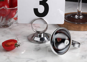 Compact low-profile design keeps table settings tidy and professional
