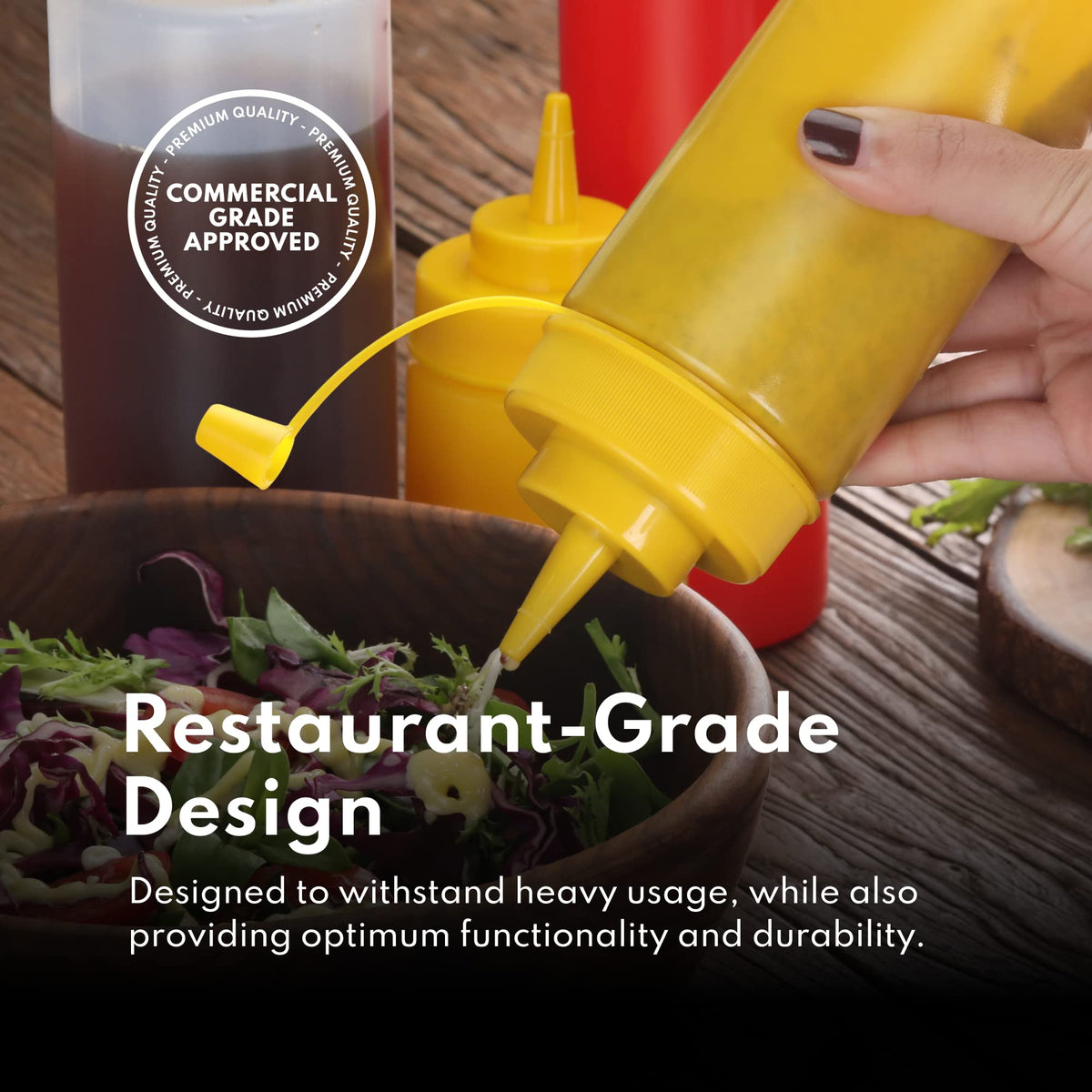 New Star 12oz BPA-free bottle is dishwasher safe for high-volume kitchens