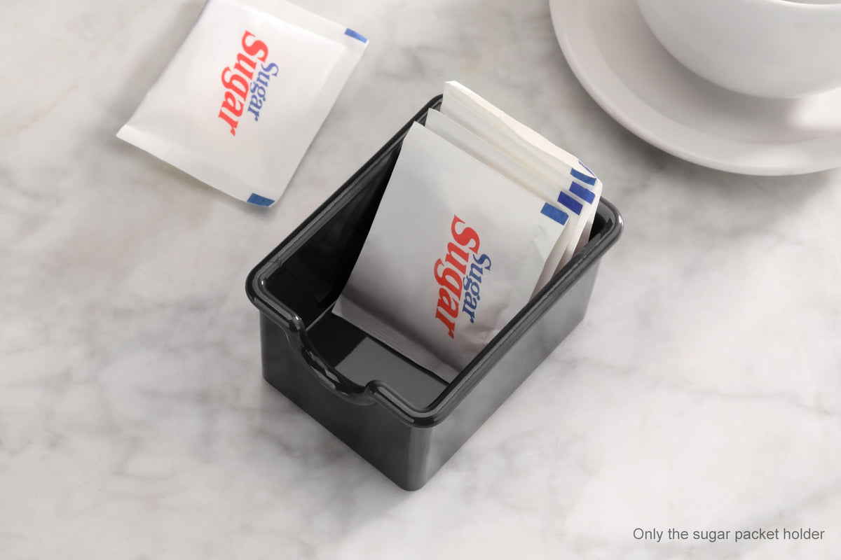 New Star sugar packet holder black compact design for small tables