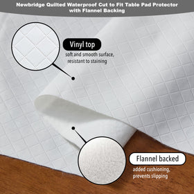 Newbridge Quilted table pad protector cut-to-fit edges for a custom look