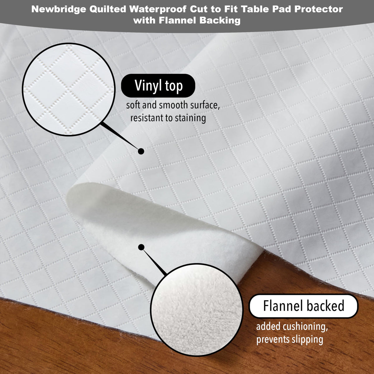 Pad folds for compact storage after meals with Newbridge.