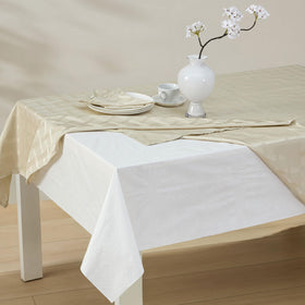 Newbridge table pad with flannel backing offers non-slip stability during meals