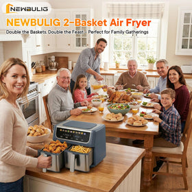 NEWBULIG 10-in-1 presets panel demonstrates easy one-touch cooking options