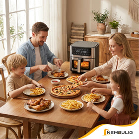 NEWBULIG dishwasher-safe crisper plate supports easy cleanup after meals.