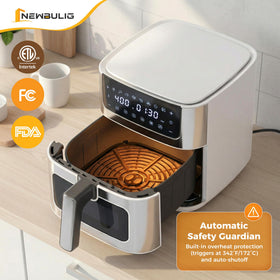 NEWBULIG Air Fryer interior light helps browning check.