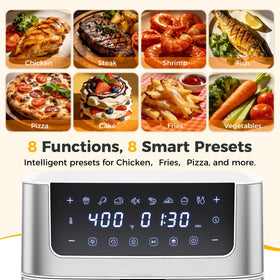 NEWBULIG Air Fryer whole chicken cooking capacity demonstrated.