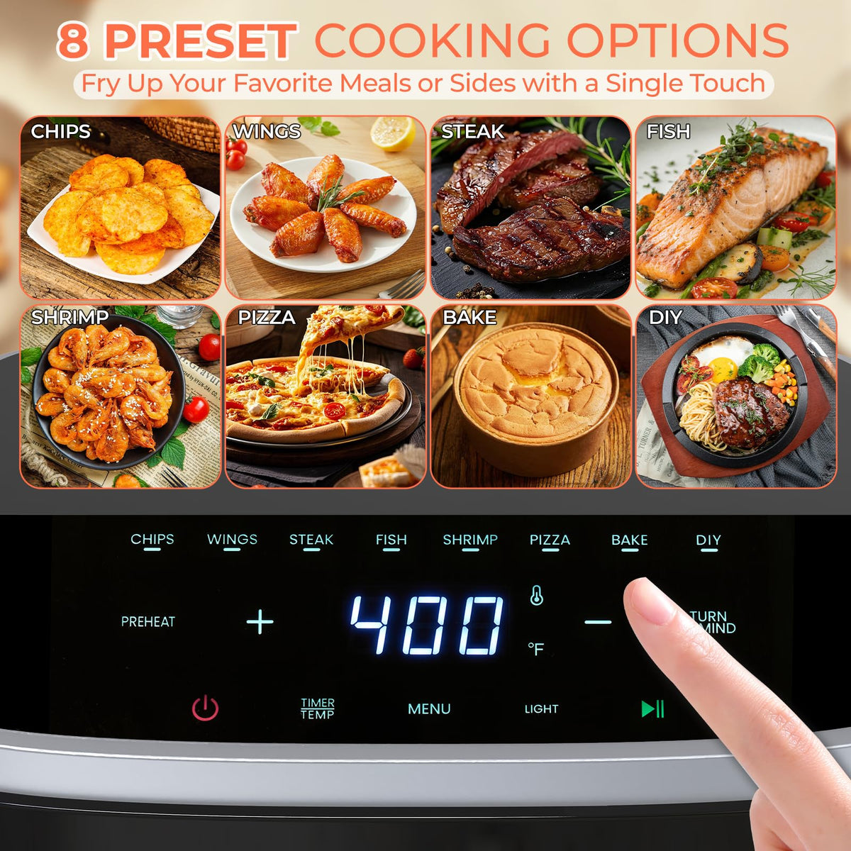 Newbulig 4QT with digital touchscreen for easy control.