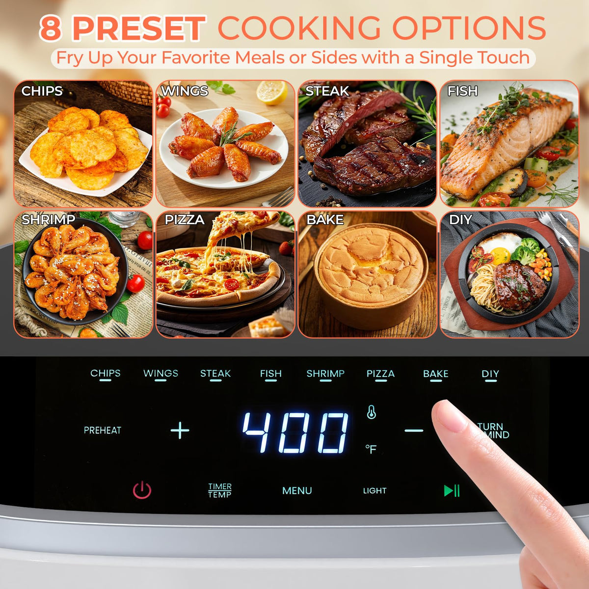 NEWBULIG Air Fryer compact size fits apartments and dorm rooms