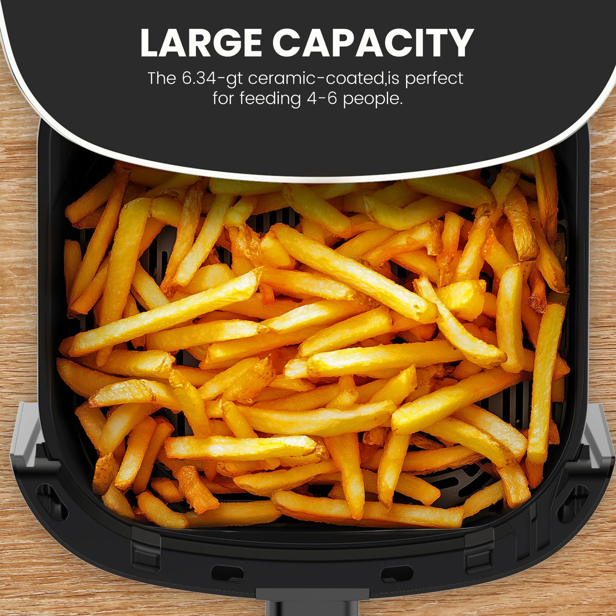 NEWBULIG Air Fryer non-toxic construction keeps your kitchen safe while cooking.