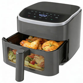 NEWBULIG Air Fryer see-through window to monitor progress for crispy results.