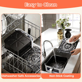 NEWBULIG Air Fryer shake reminder promotes even cooking.