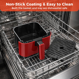 NEWBULIG Air Fryer simple touchscreen control for fast, precise settings