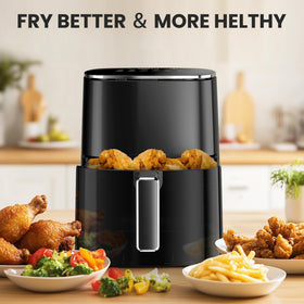 NEWBULIG Air Fryer square basket maximizes space for family meals and even frying.