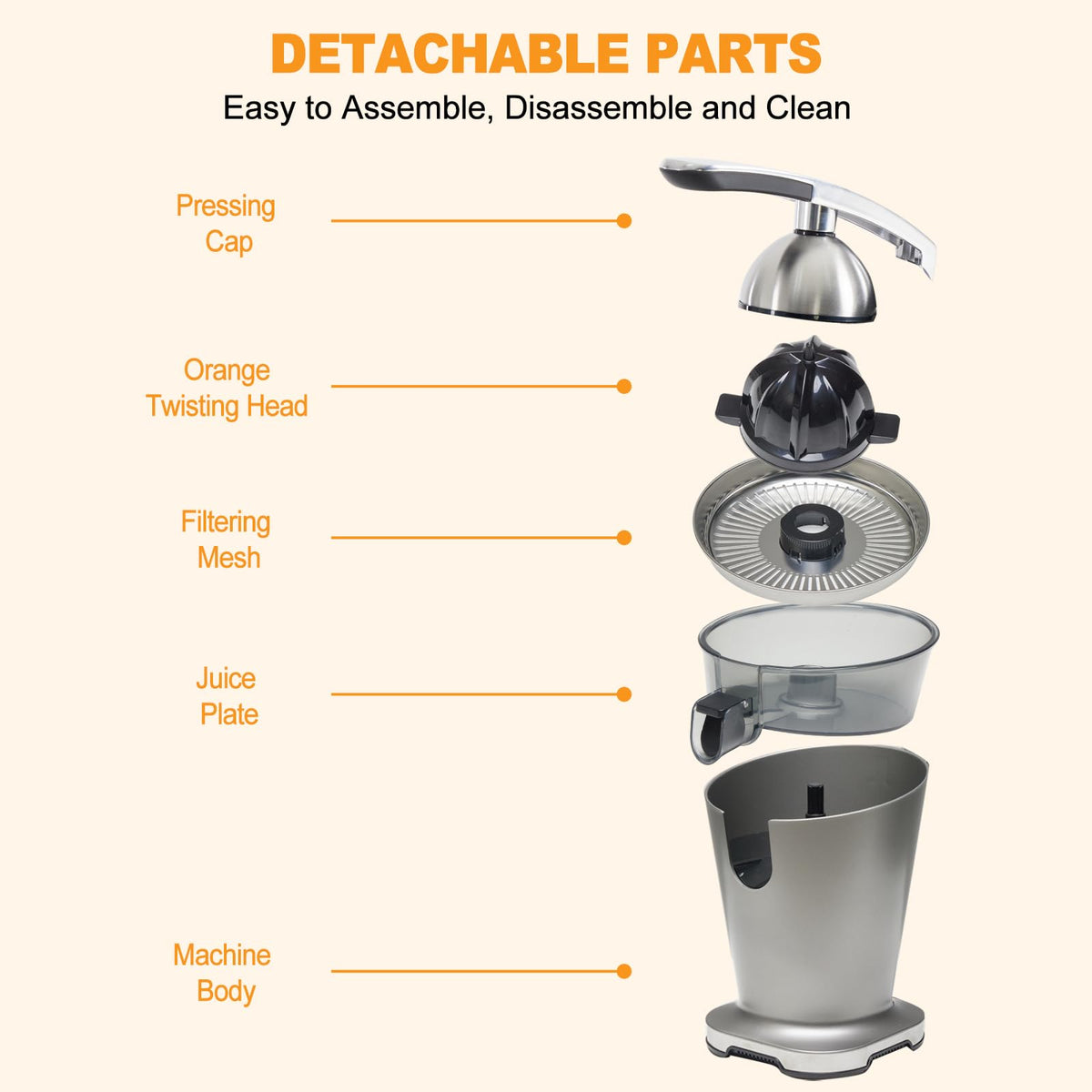 NEWBULIG auto shut-off feature indicated during quiet juicing.