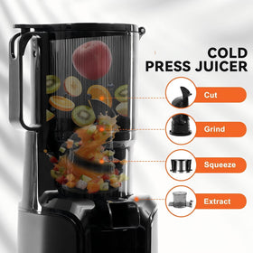 NEWBULIG Cold Press Juicer automatic safety lock protects families