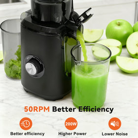 NEWBULIG Cold Press Juicer quiet slow-speed operation preserves flavor