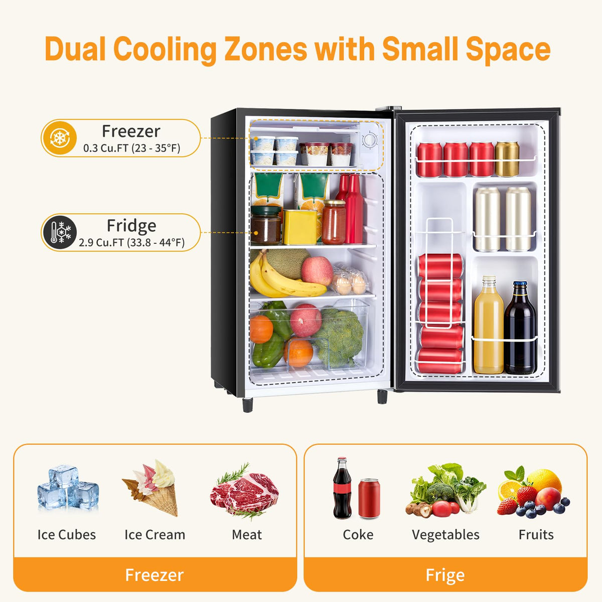 Five temperature settings for versatile beverage and leftovers storage