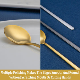 NEWDRIP espresso spoon in gold finish, durable stainless steel