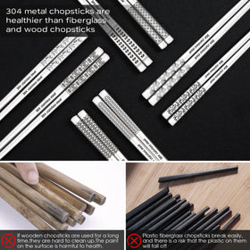 NewDrip pattern 5 chopsticks are dishwasher safe for easy cleanup.