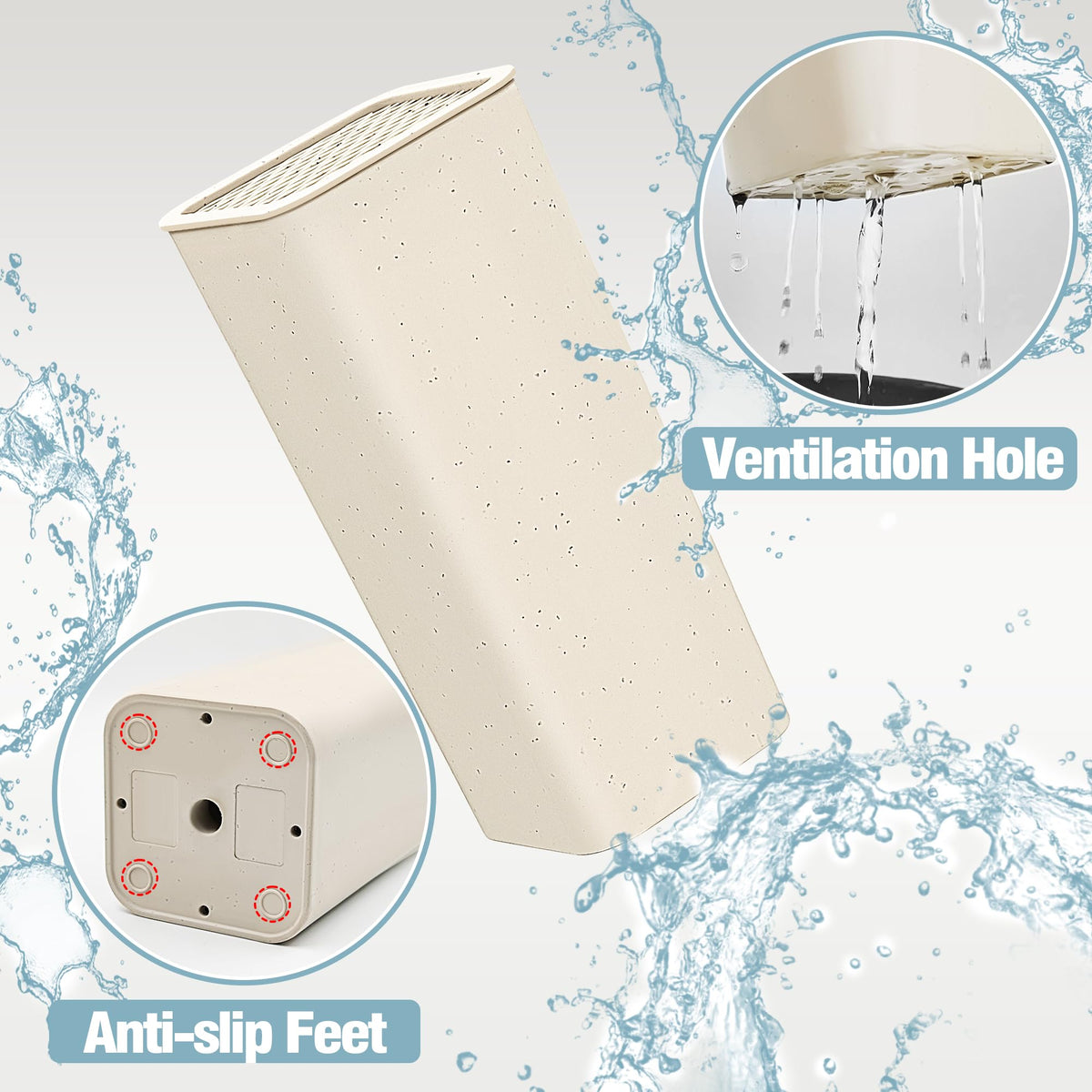 NEWE compact counter stand keeps kitchen tools within reach.
