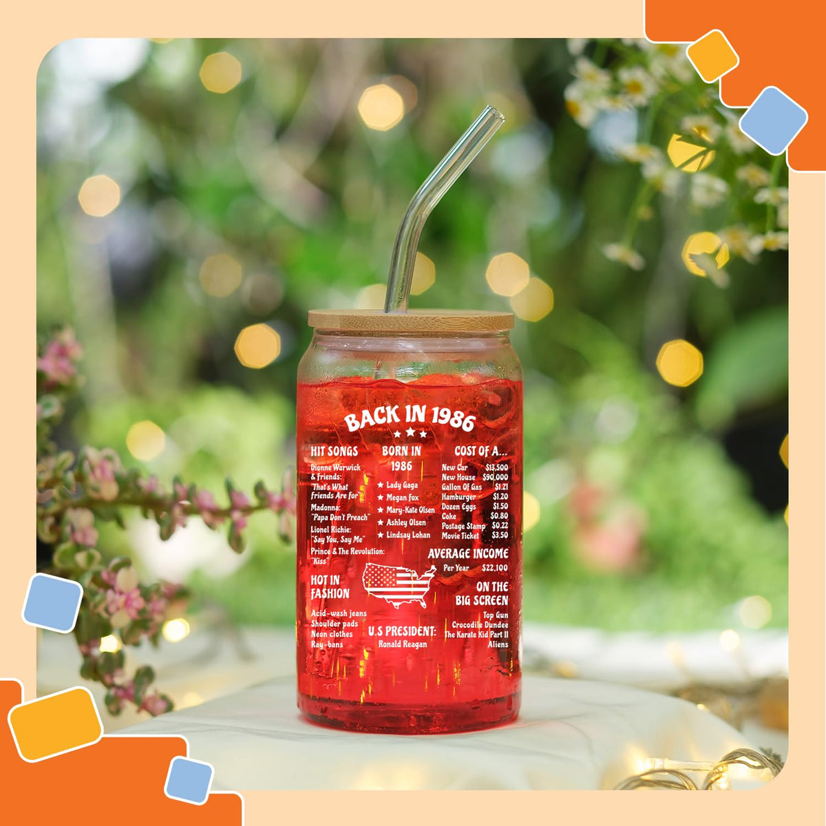 NewEleven 16oz glass tumbler ideal for daily coffee or beverages