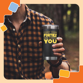 NewEleven 40th birthday tumbler as a thoughtful gift idea.