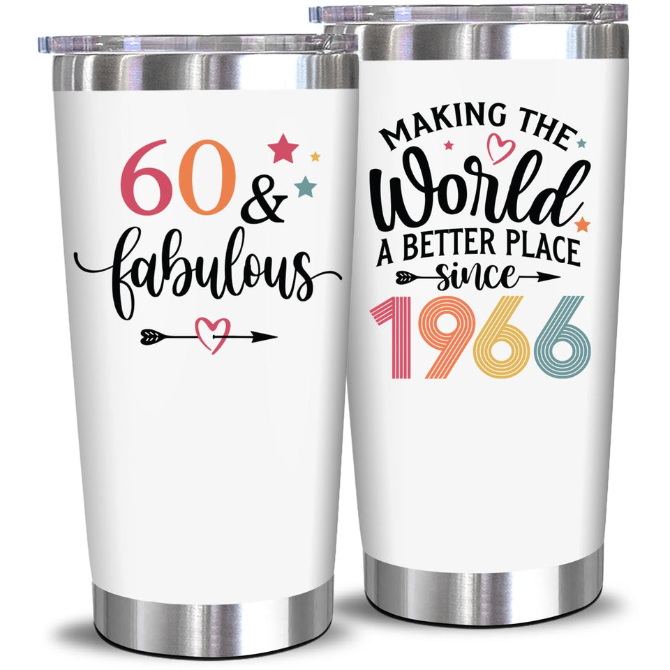 NewEleven 60th birthday tumbler with sleek design for stylish celebrations.