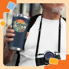 NewEleven 70th birthday gift-ready tumbler you can take anywhere.