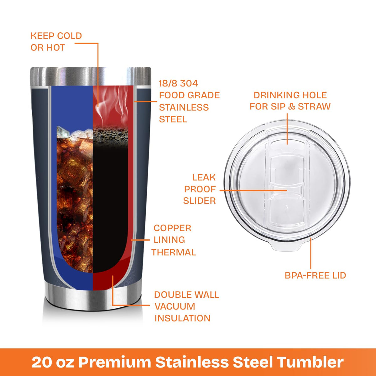NewEleven 70th birthday tumbler in stainless steel for durable daily use.