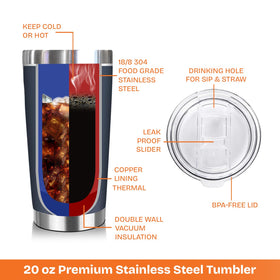 NewEleven 70th birthday tumbler in stainless steel for durable daily use.