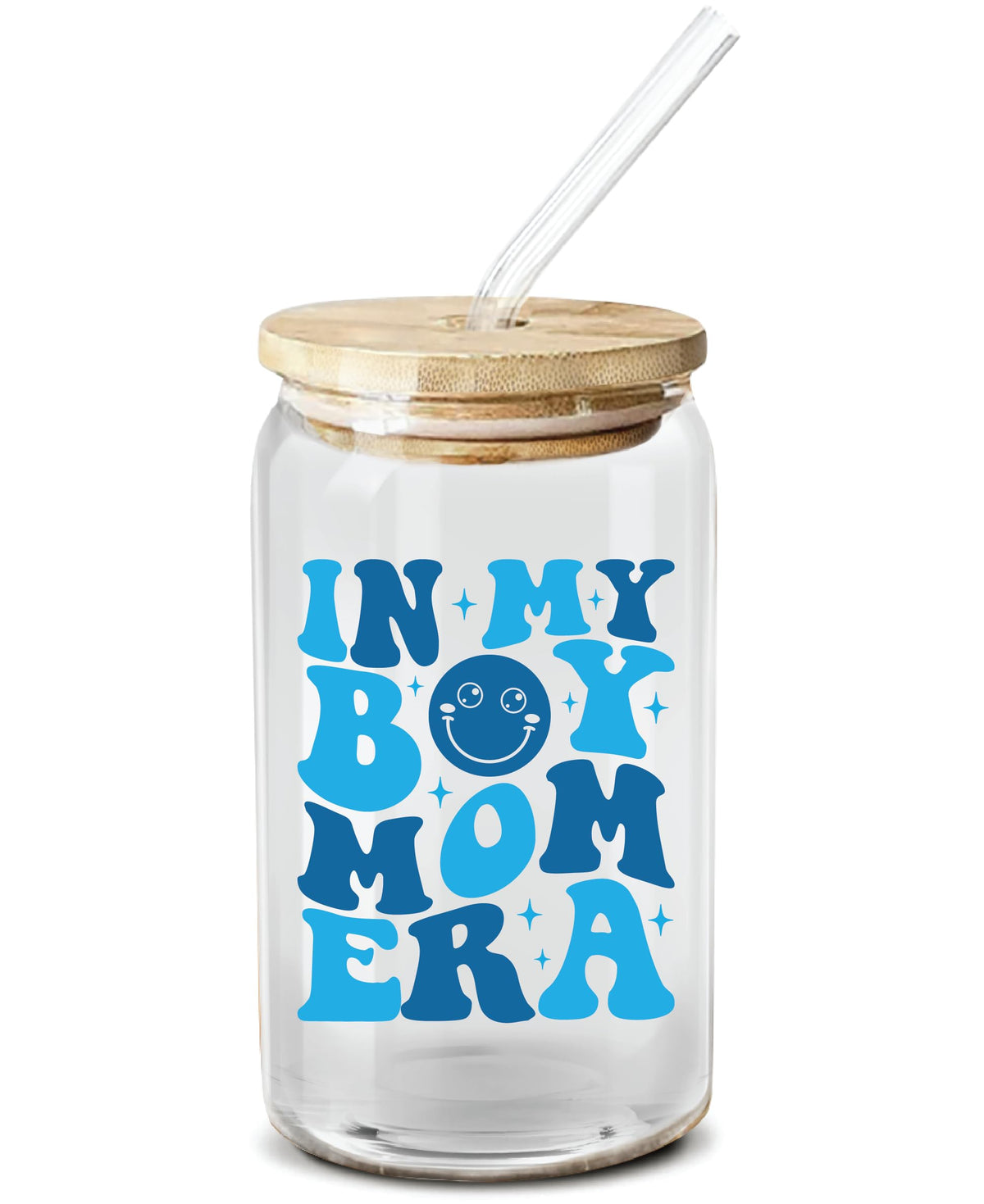 NewEleven Boy Mom Era glass ready for a cozy morning coffee routine.