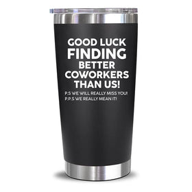 NewEleven co-worker leaving gift tumbler on desk for a heartfelt farewell