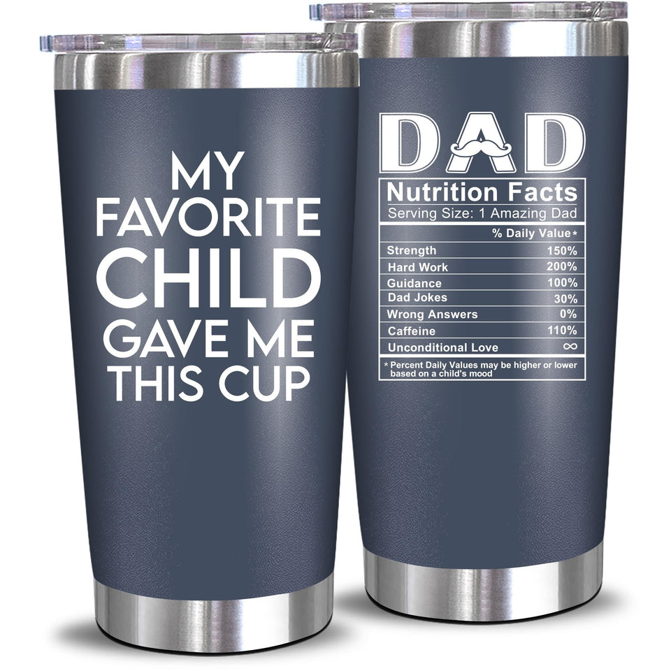 NewEleven 20oz Dad Tumbler leaks-proof for on-the-go sipping and mess-free travel.