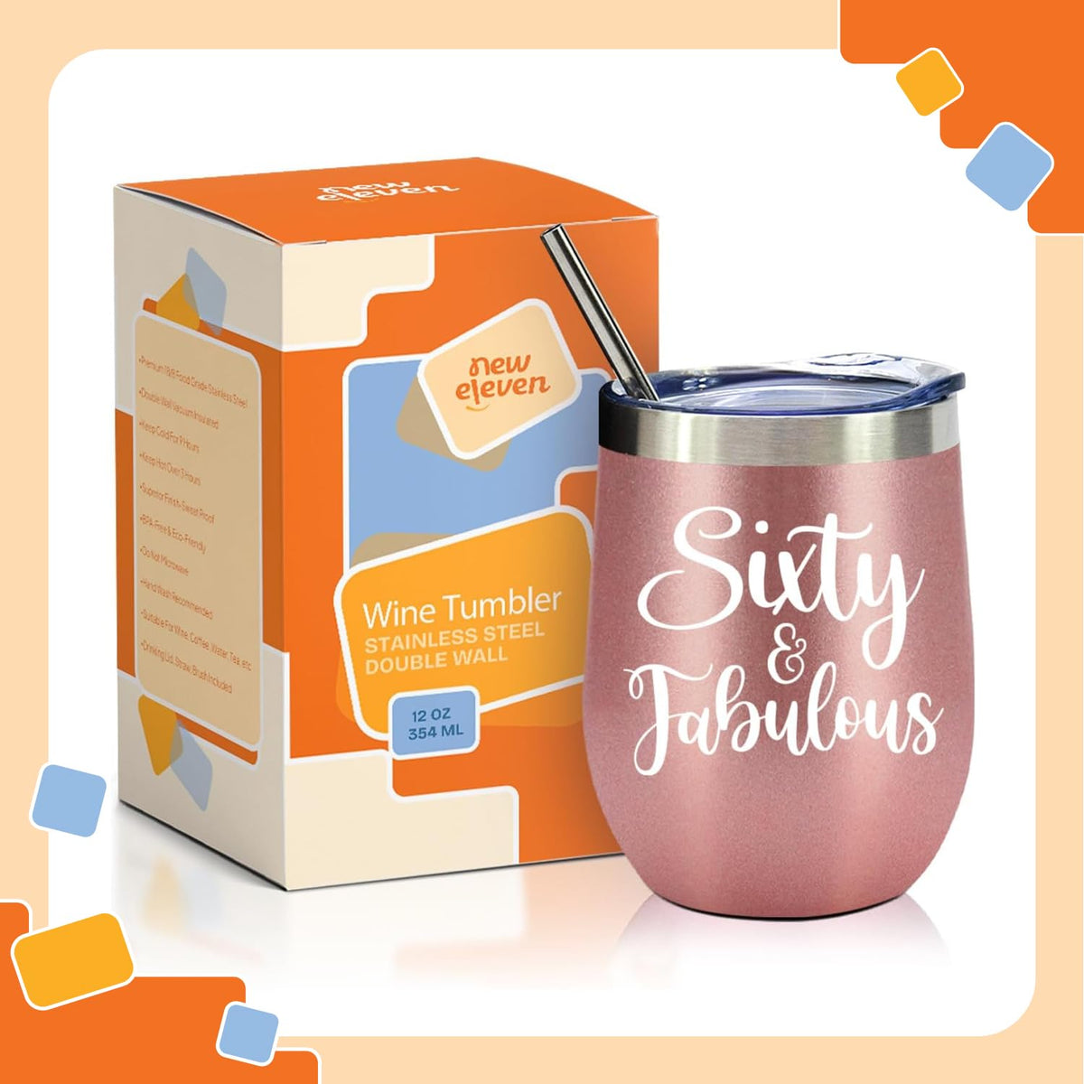 NewEleven delicate-shape-colorful-tumbler adds a chic look to gifting.